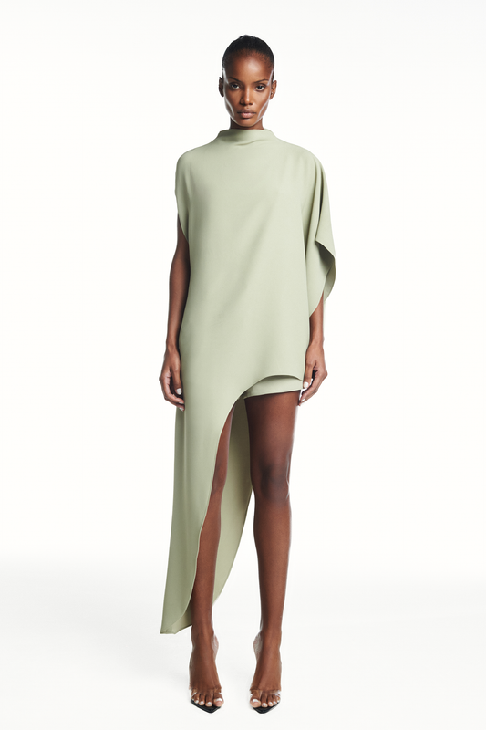 BLUSA KAFTAN ASSIMÉTRICA PATOU HEAVY VERDE MENTA (8980751122659)