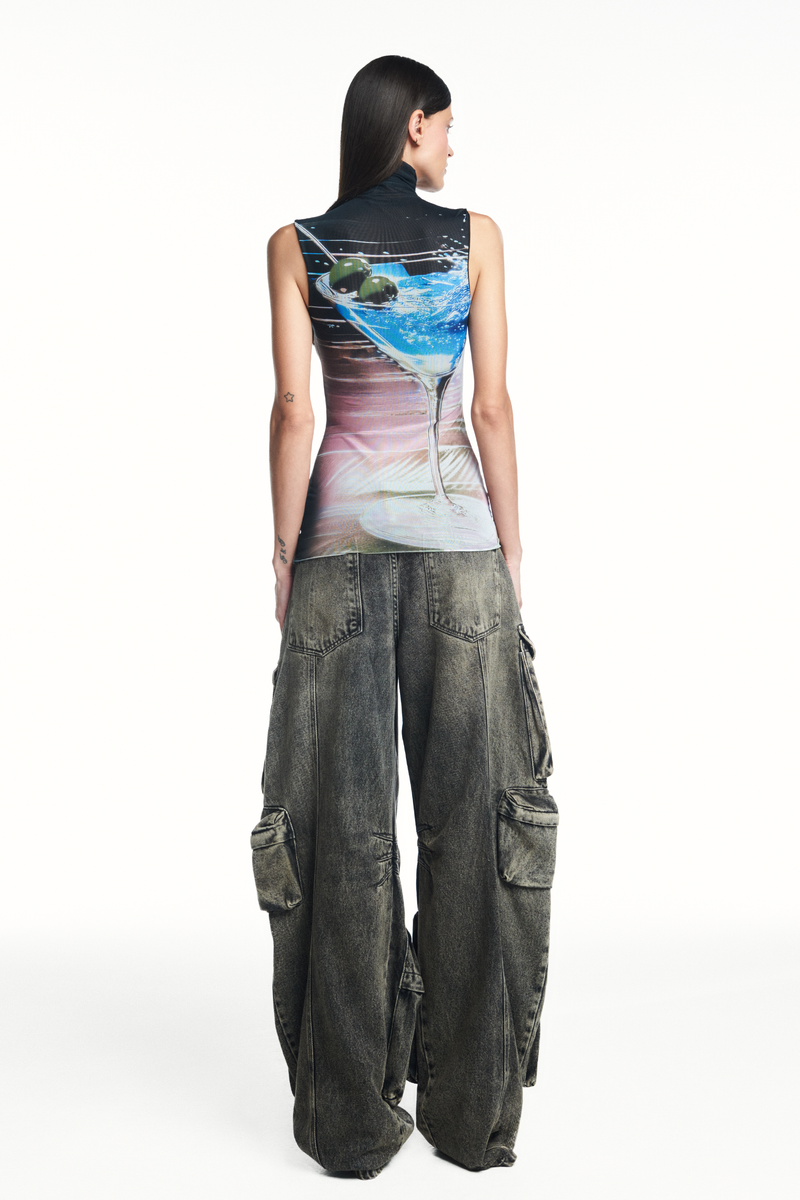 BLUSA GOLA ALTA SEM MANGA TULE MARTINI (8980750958819)