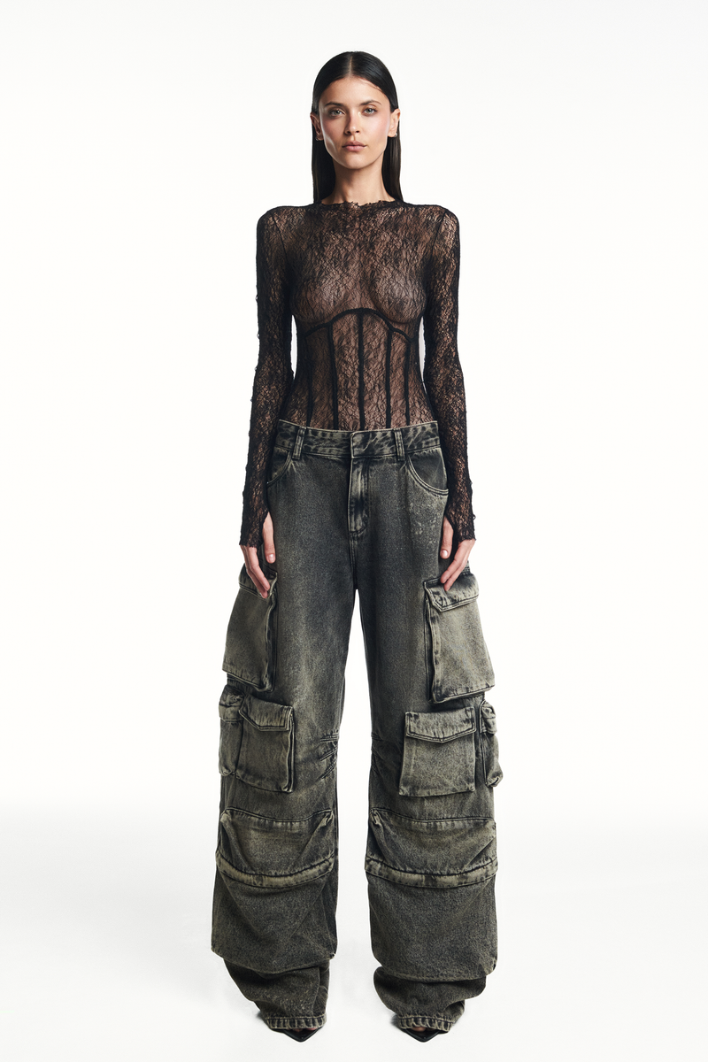 CALÇA JEANS BLACK MÚLTIPLOS BOLSOS (8980760428771)
