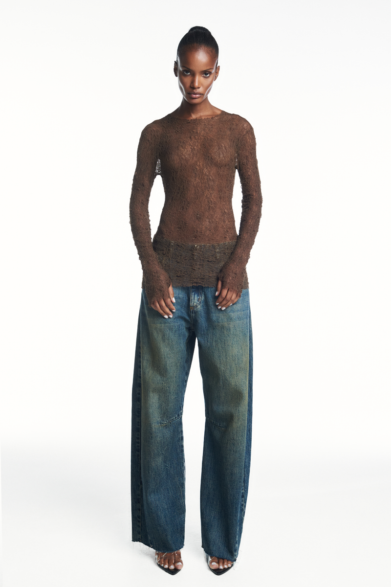 CALÇA JEANS AMARELADO BAGGY (8980760166627)