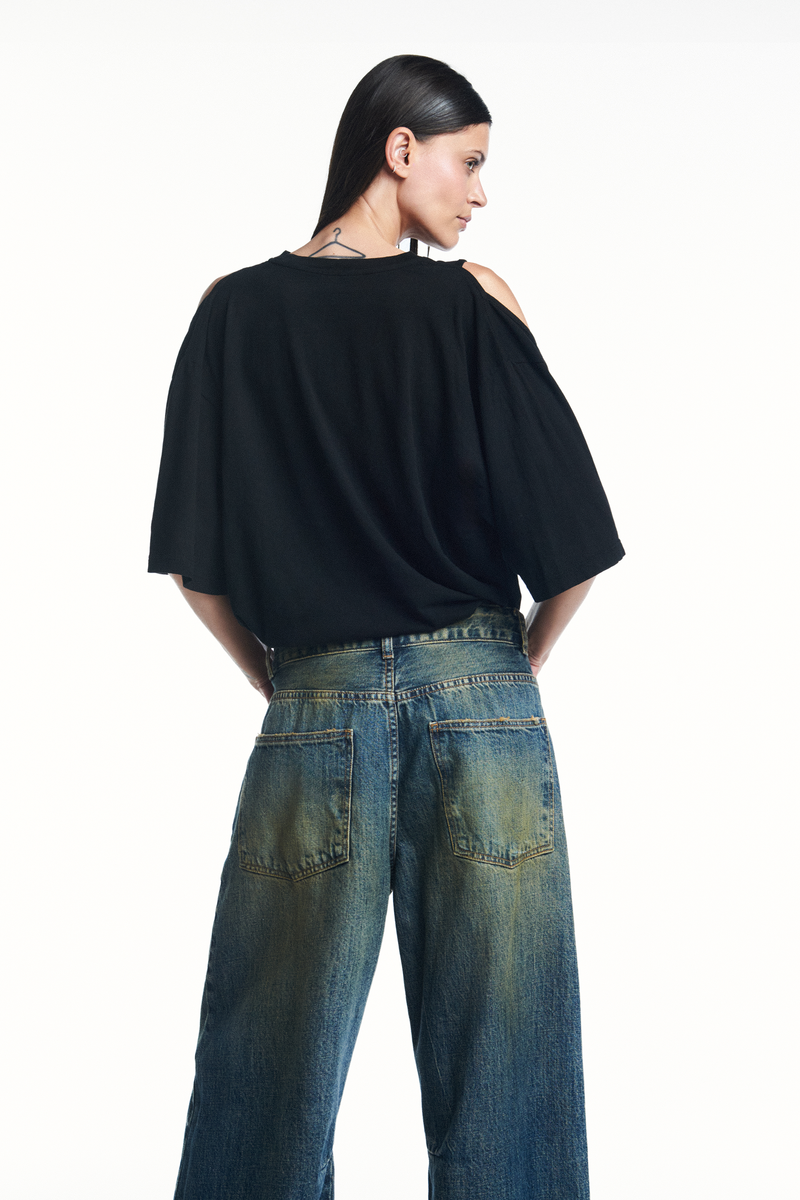 CALÇA JEANS AMARELADO BAGGY (8980760166627)
