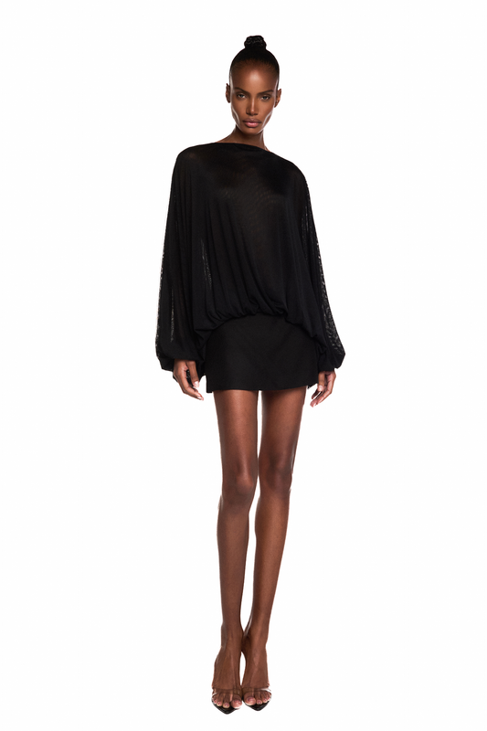 SHORTS SAIA ALFAIATARIA CREPE HEAVY PATOU PRETO