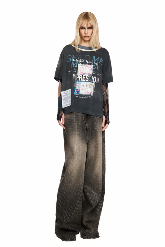 CALÇA JEANS BLACK PEDRAS