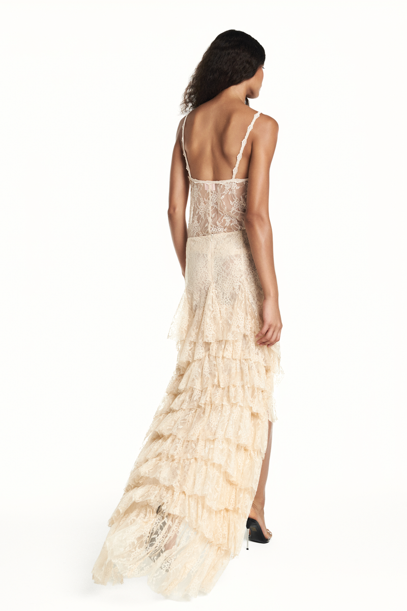 SAIA MULLET BABADOS RENDA BEGE