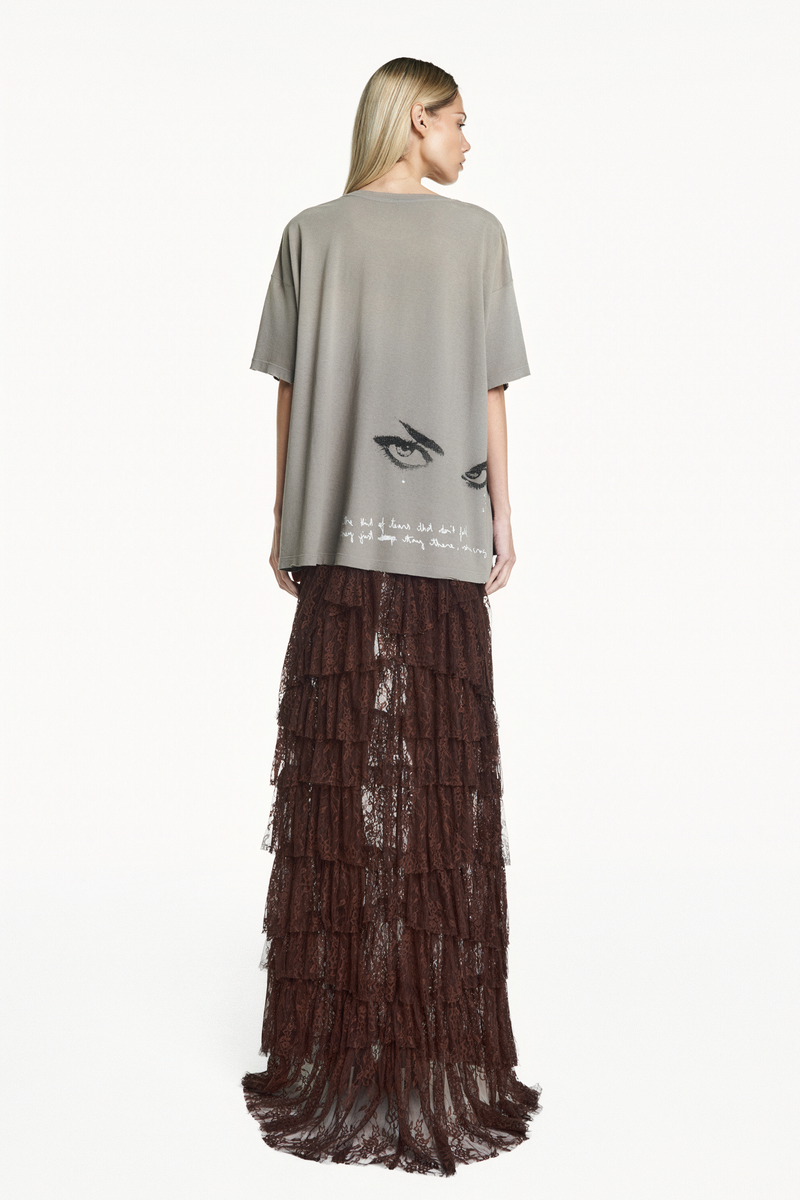 SAIA MULLET BABADOS RENDA MARROM