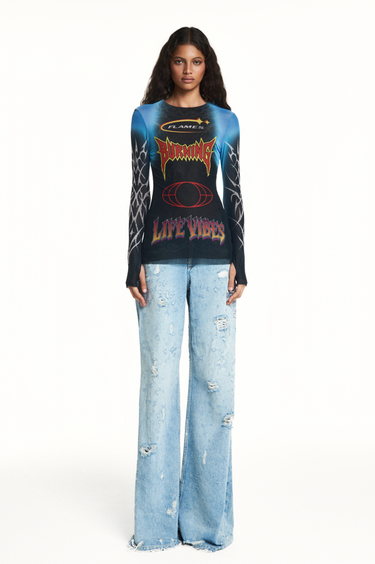 BLUSA MANGA LONGA TULE MOTOCROSS