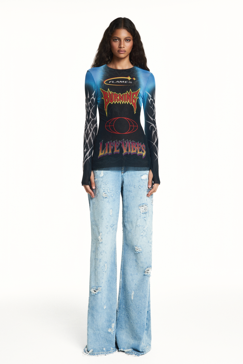 BLUSA MANGA LONGA TULE MOTOCROSS