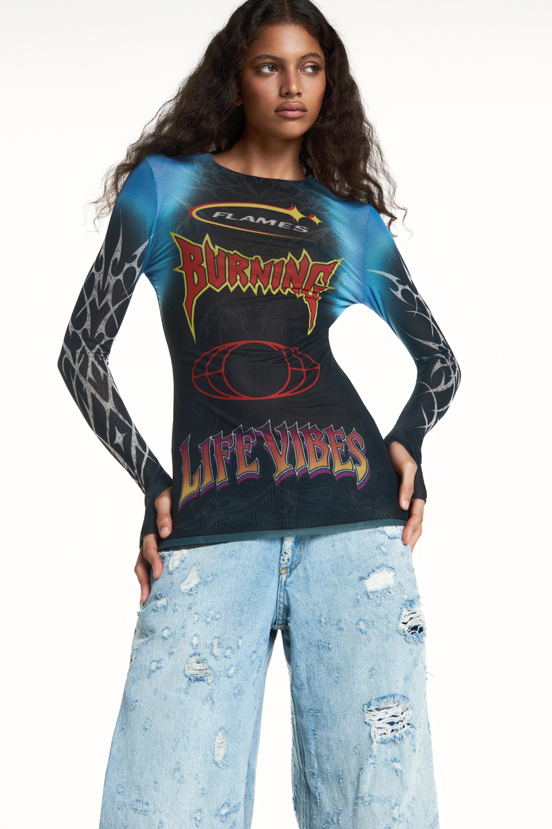 BLUSA MANGA LONGA TULE MOTOCROSS