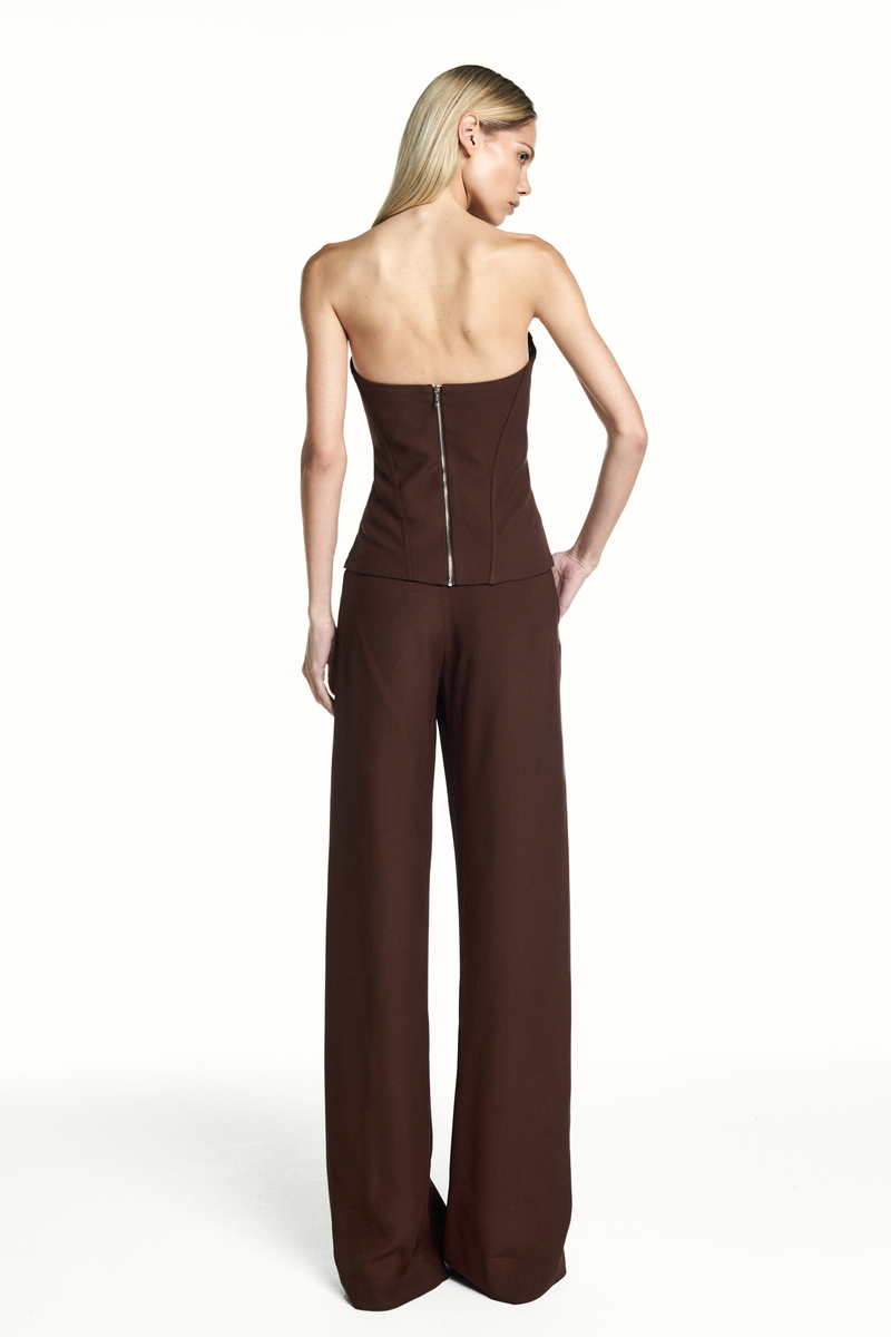 TOP CORSET TOMARA QUE CAIA PATOU MARROM