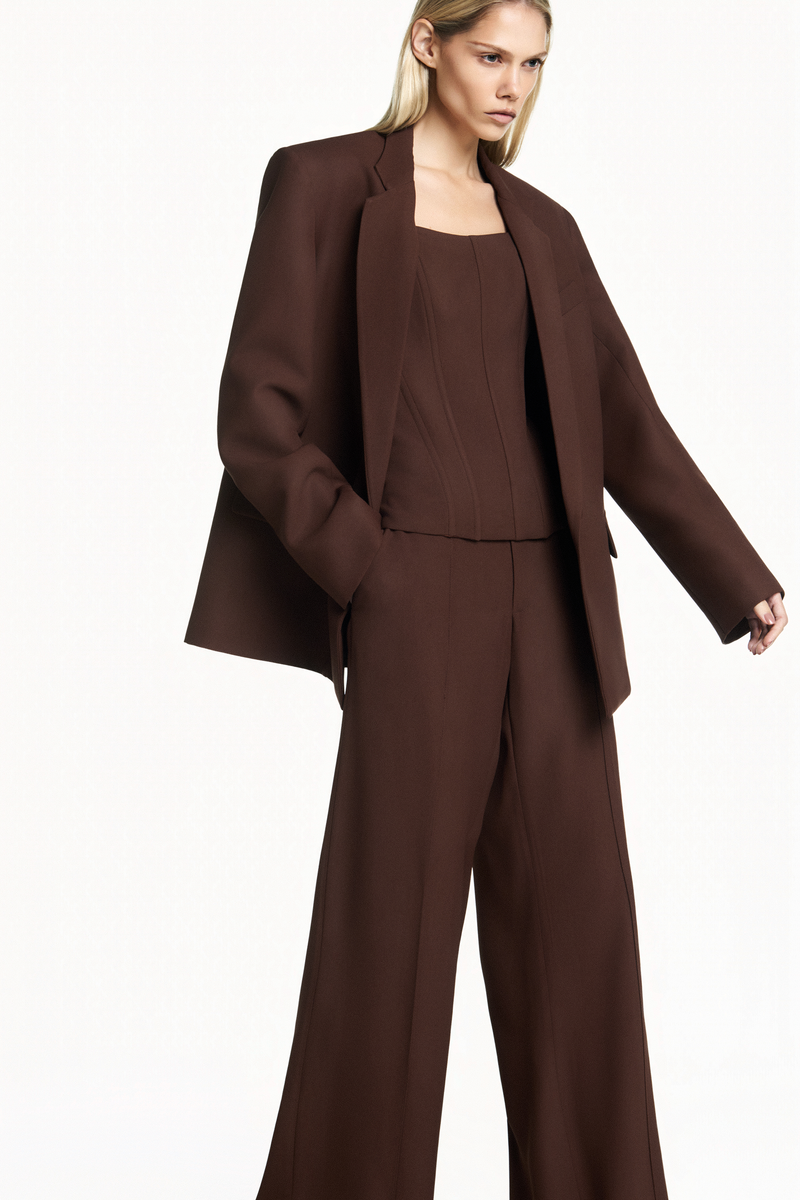 TOP CORSET TOMARA QUE CAIA PATOU MARROM