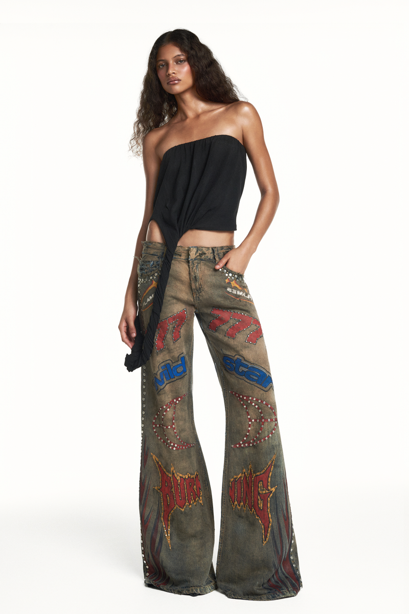 CALÇA JEANS MOTOCROSS