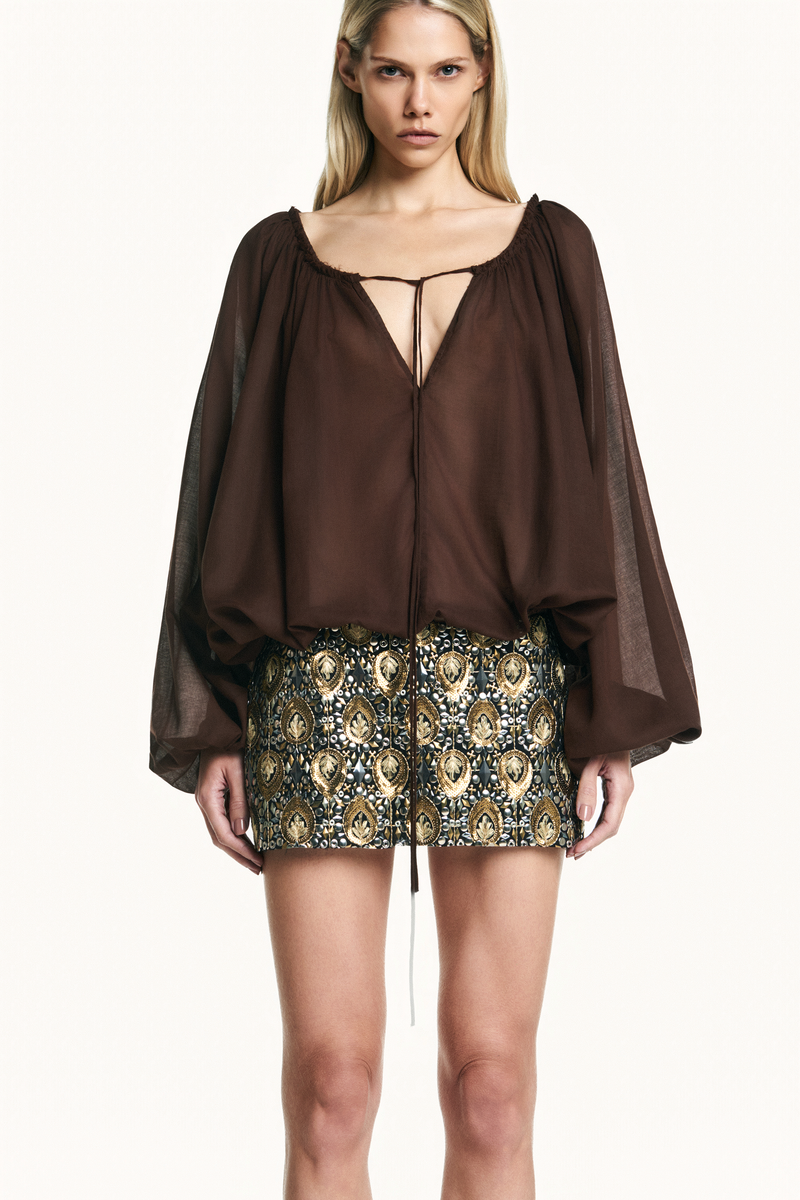 MINI SAIA BORDADO E METAIS