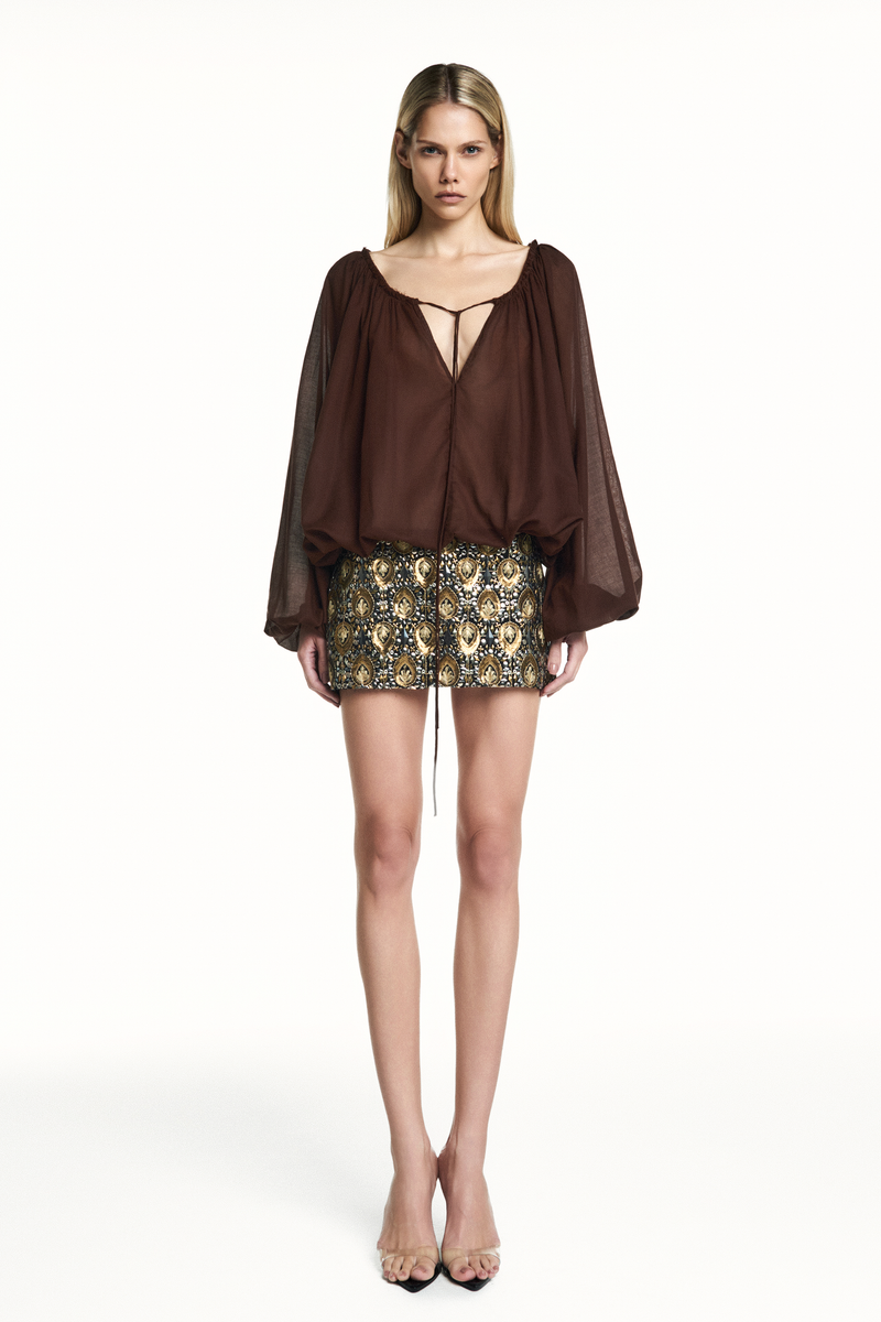 MINI SAIA BORDADO E METAIS