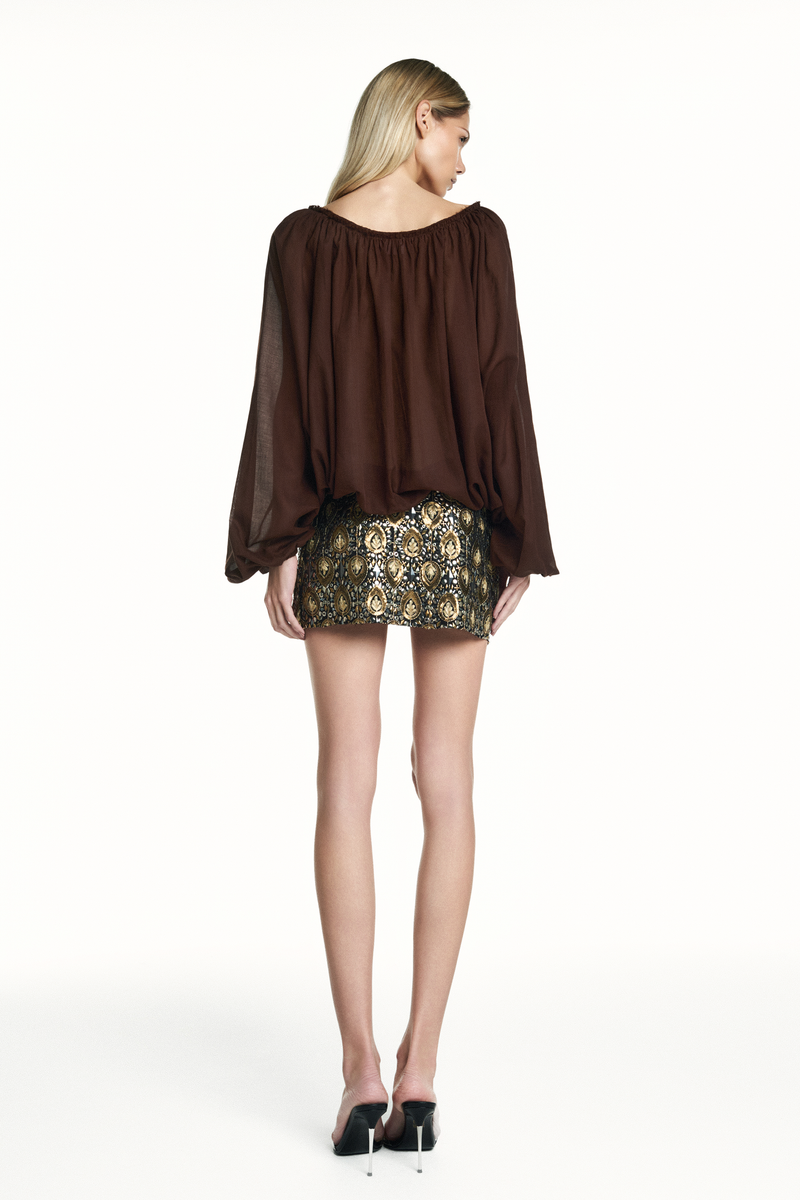 MINI SAIA BORDADO E METAIS