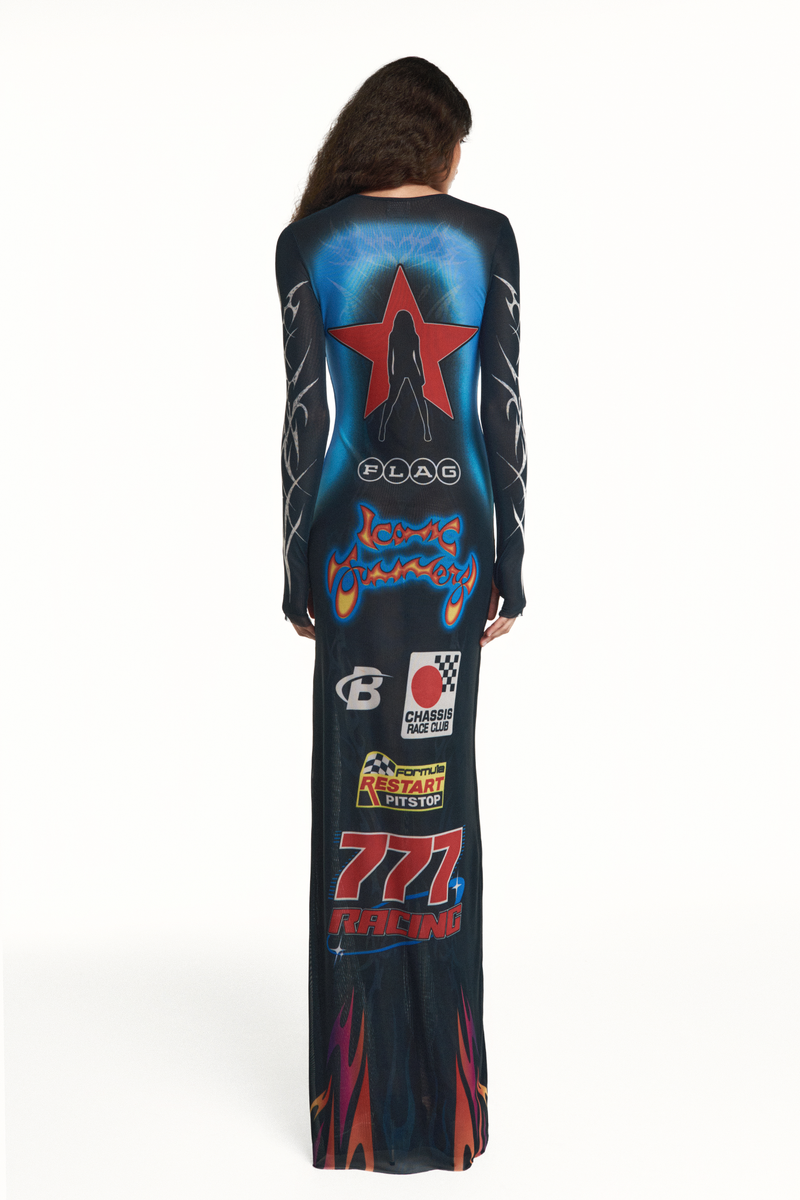 VESTIDO LONGO TULE MOTOCROSS