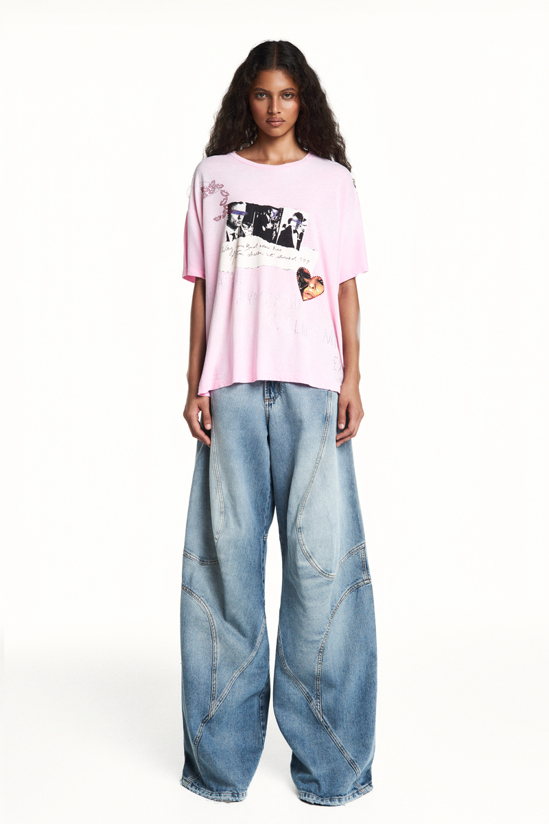 CALÇA JEANS RECORTES