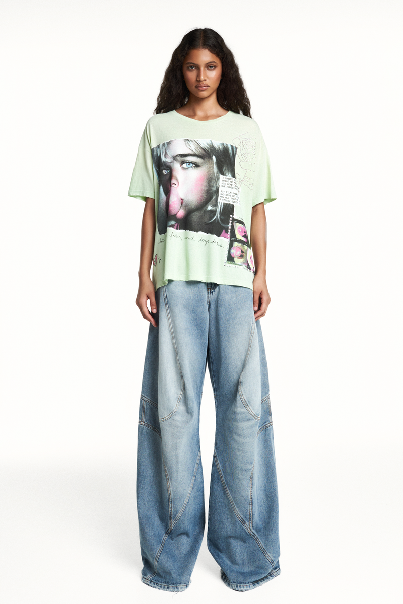 CALÇA JEANS RECORTES