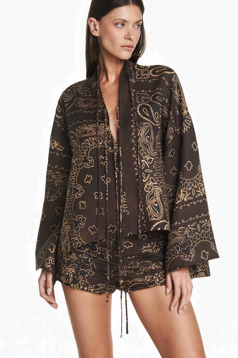 BATA LINHO BANDANA MARROM