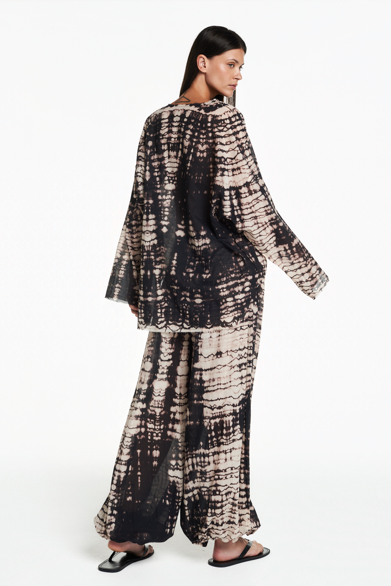 BATA ALGODÃO TIE DYE PRETO