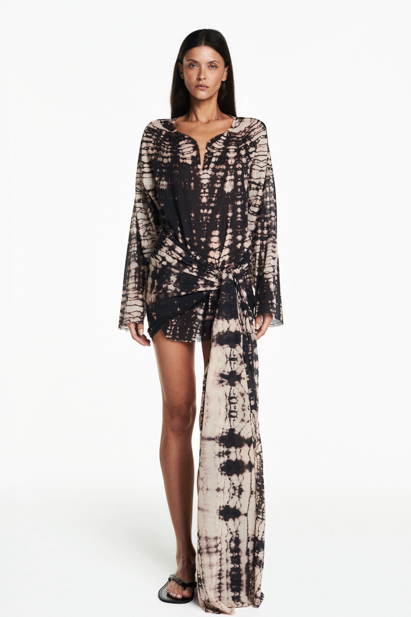 BATA ALGODÃO TIE DYE PRETO