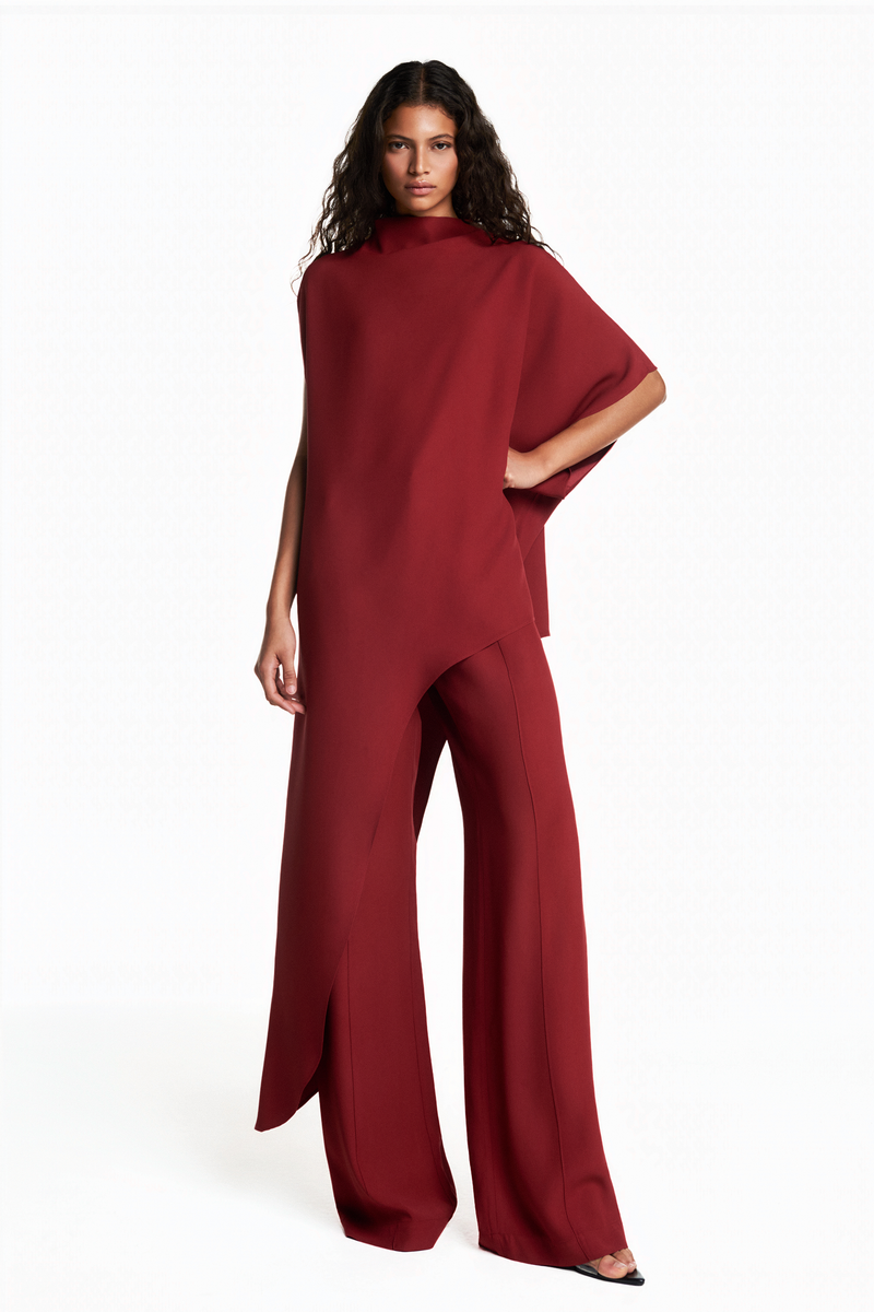 BLUSA KAFTAN ASSIMÉTRICA PATOU VERMELHO