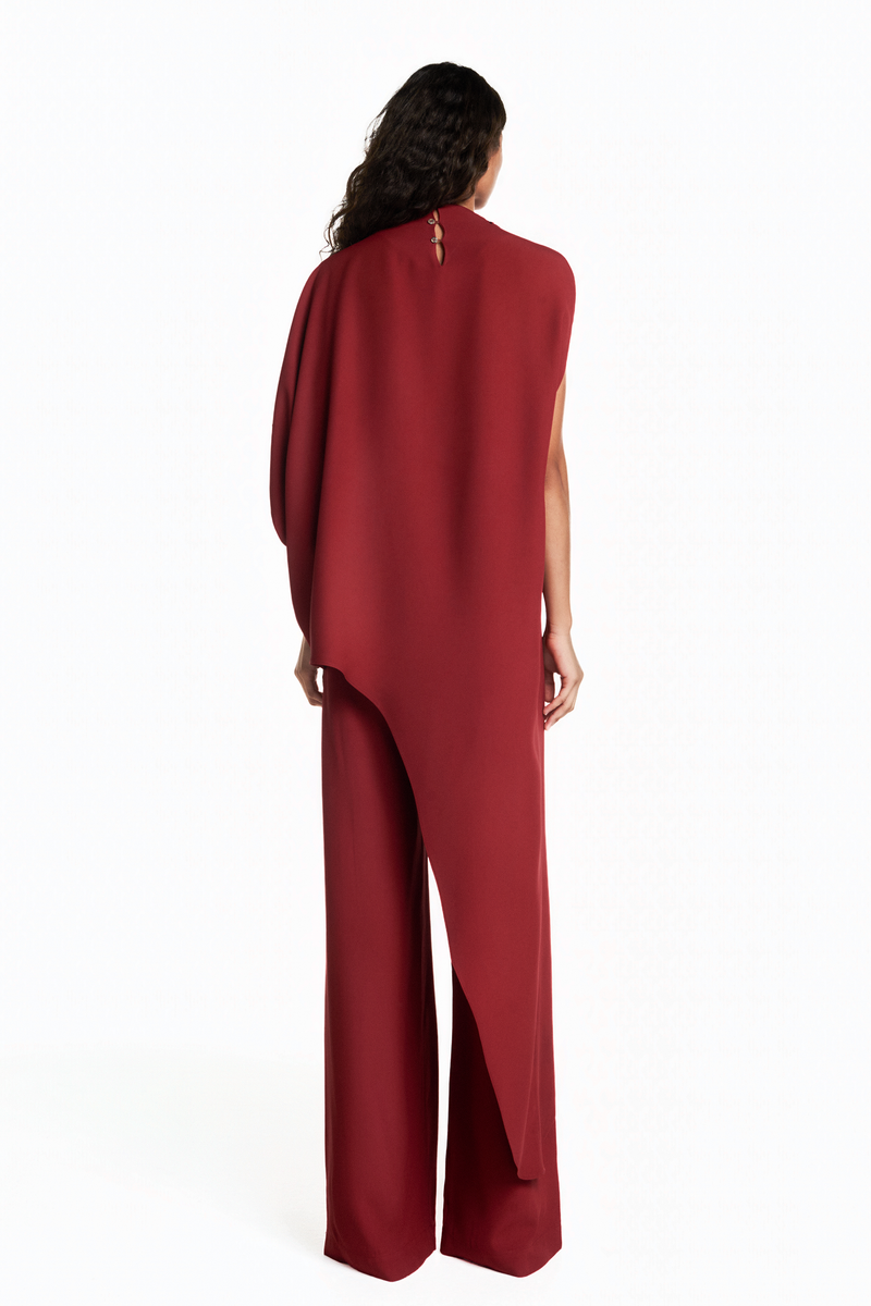 BLUSA KAFTAN ASSIMÉTRICA PATOU VERMELHO