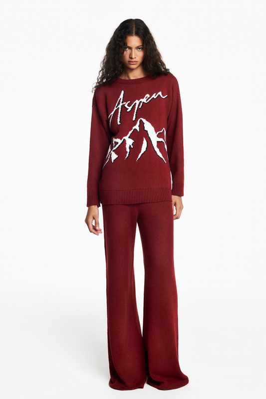 CALÇA TRICOT VERMELHA