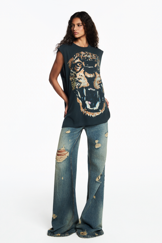 CAMISETA SEM MANGA TIGRE PEDRA