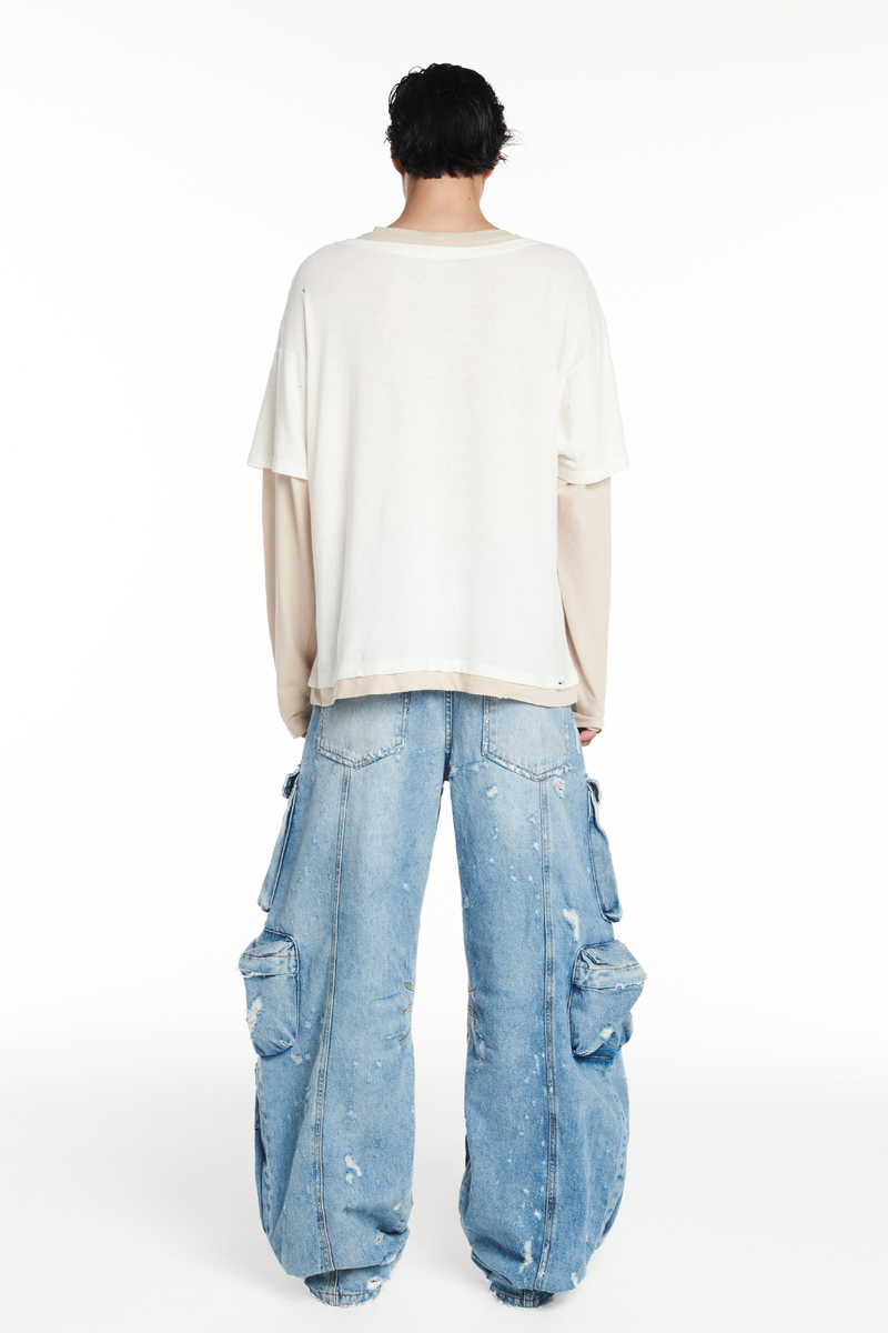 CALÇA JEANS MÚLTIPLOS BOLSOS (8929156890851)