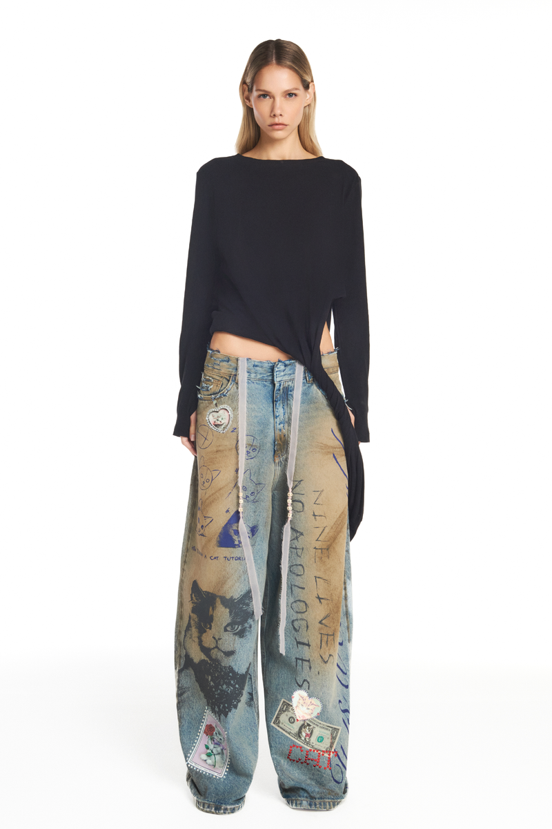 CALÇA JEANS MEOW (8950207480035)