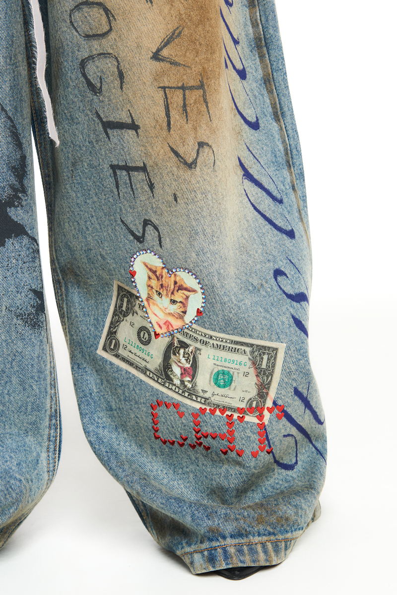 CALÇA JEANS MEOW (8950207480035)