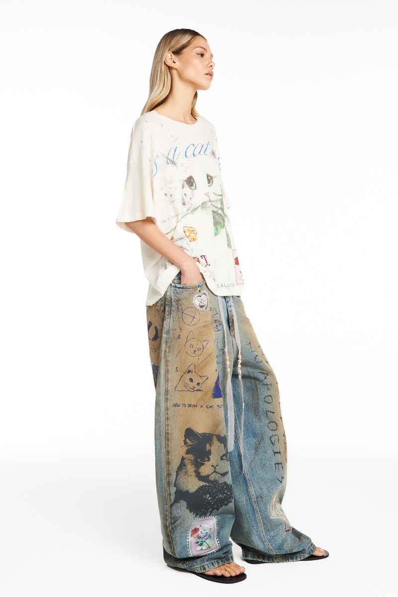 CALÇA JEANS MEOW (8950207480035)