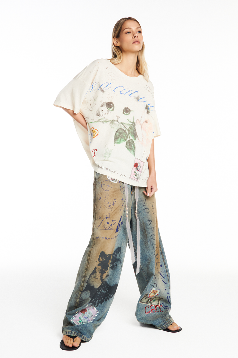CALÇA JEANS MEOW (8950207480035)