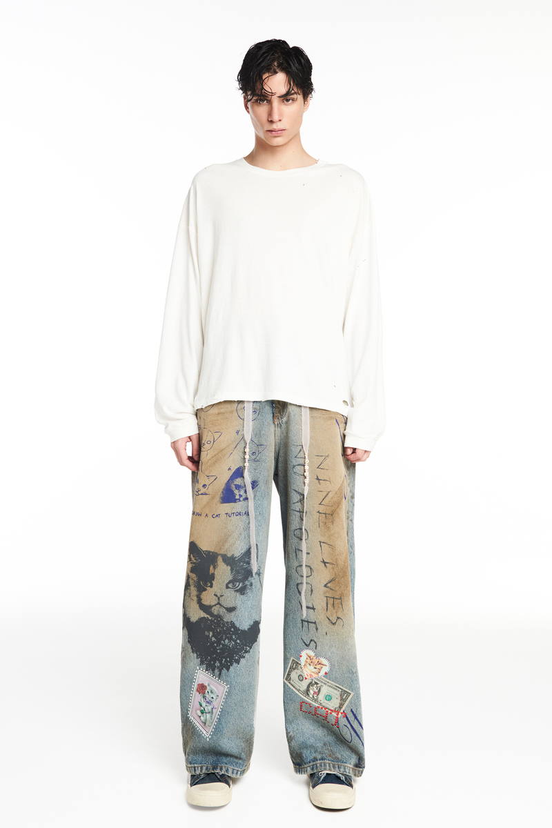 CALÇA JEANS MEOW (8950207480035)