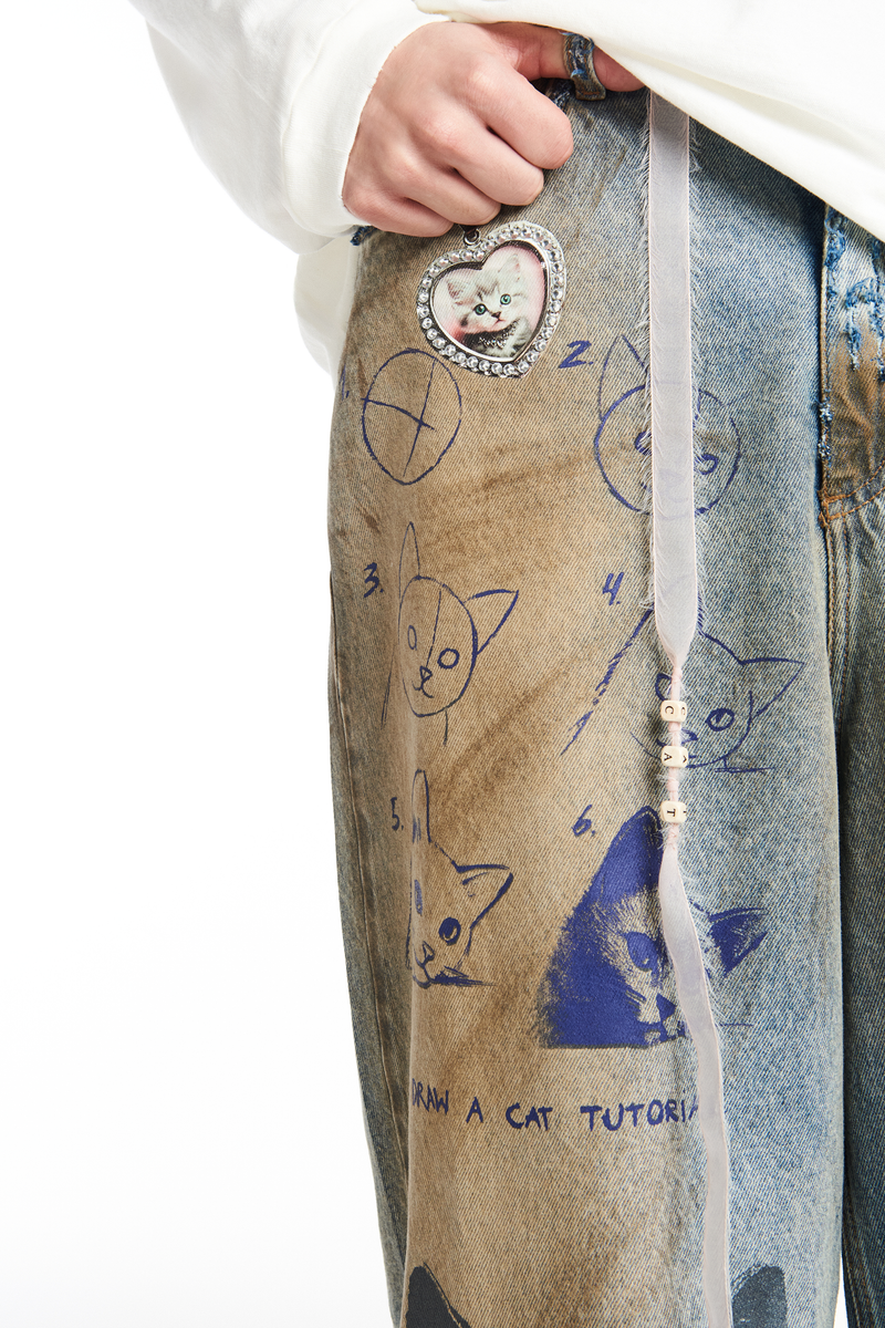 CALÇA JEANS MEOW (8950207480035)