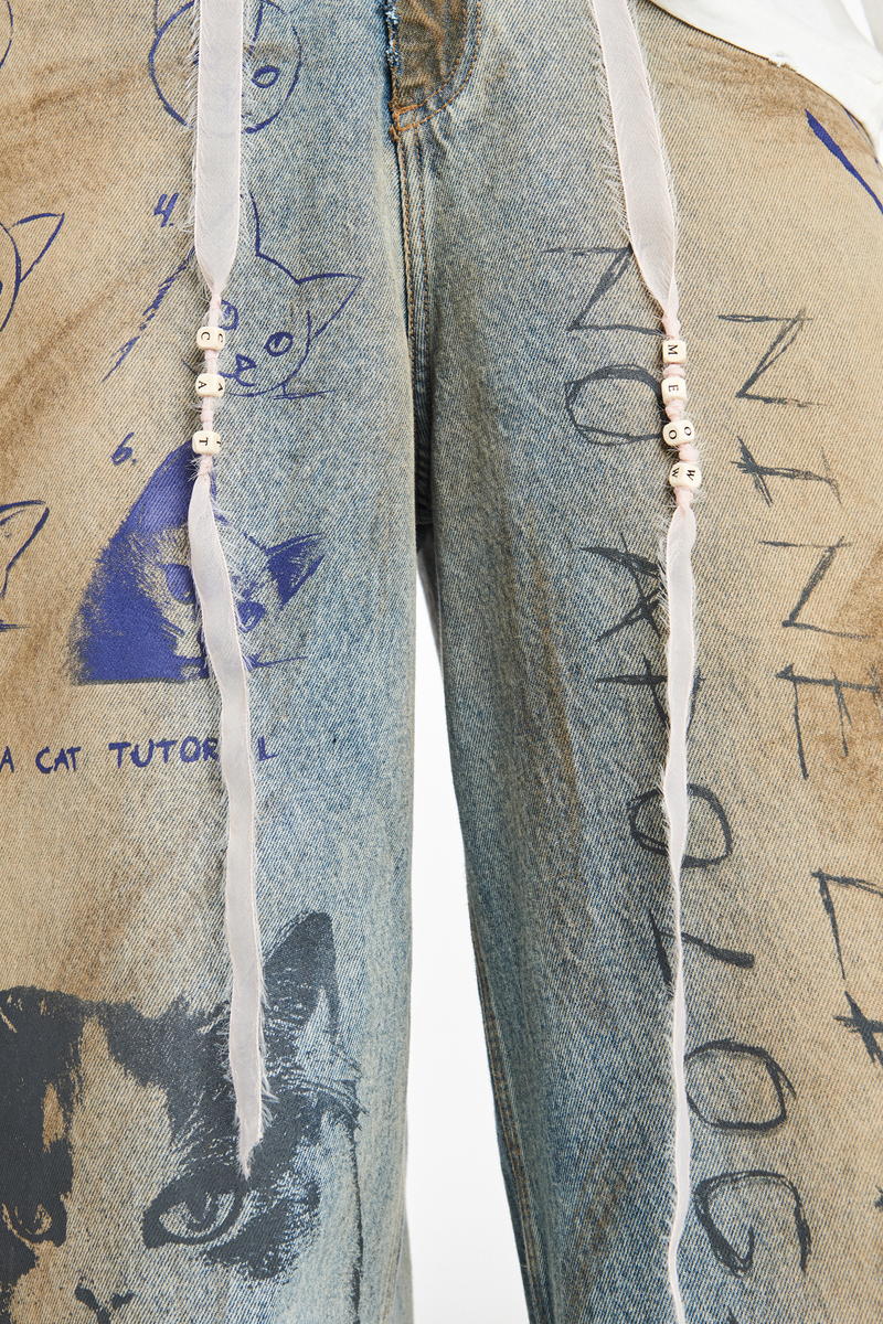 CALÇA JEANS MEOW (8950207480035)