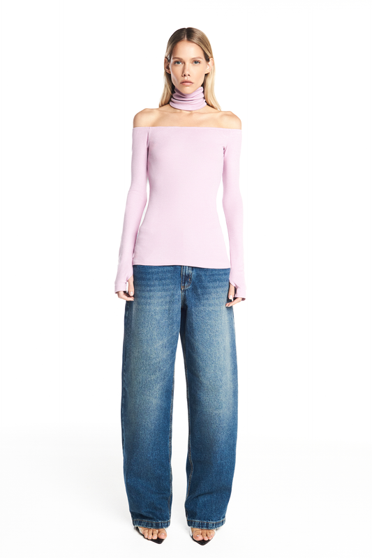 BLUSA DECOTE GOLA FALSA MALHA LAVANDA (8930458566883)