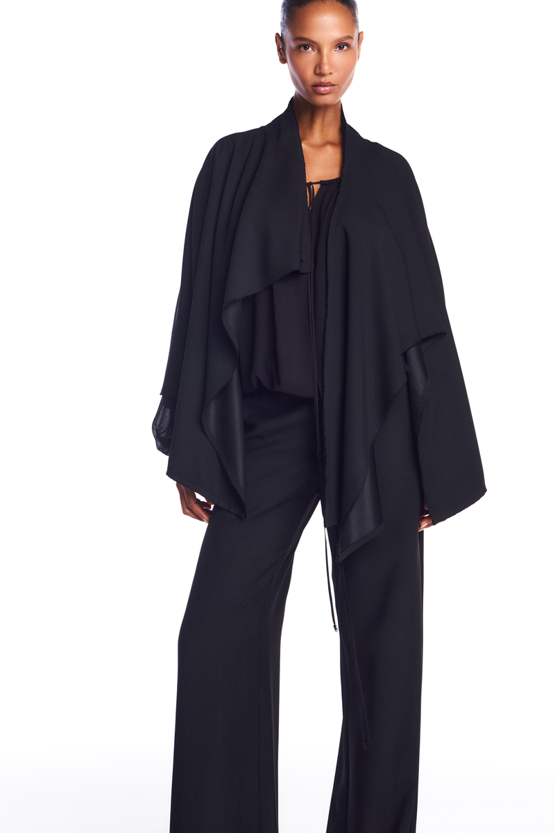 CALÇA ALFAIATARIA PERNA RETA FRISO FRONTAL PATOU HEAVY PRETO (8950207414499)