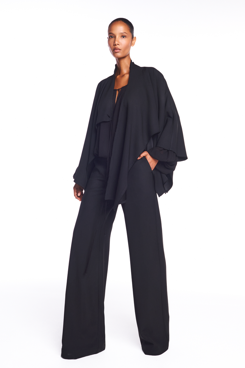 CALÇA ALFAIATARIA PERNA RETA FRISO FRONTAL PATOU HEAVY PRETO (8950207414499)