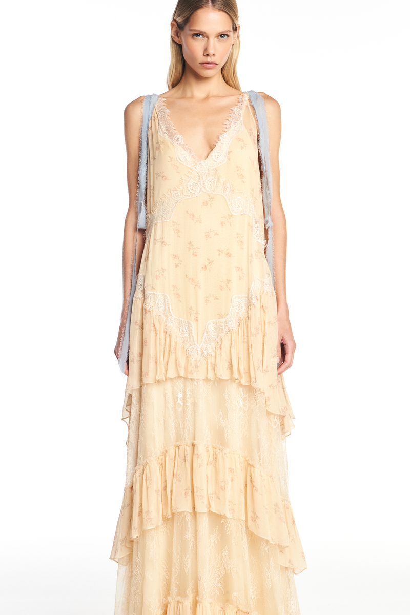 VESTIDO LONGO ALÇA CHIFFON FLORAL COM RENDA (8950209642723)