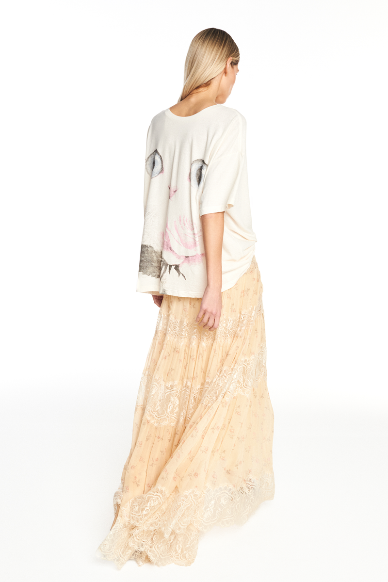 SAIA LONGA CHIFFON FLORAL COM RENDA (8950208790755)