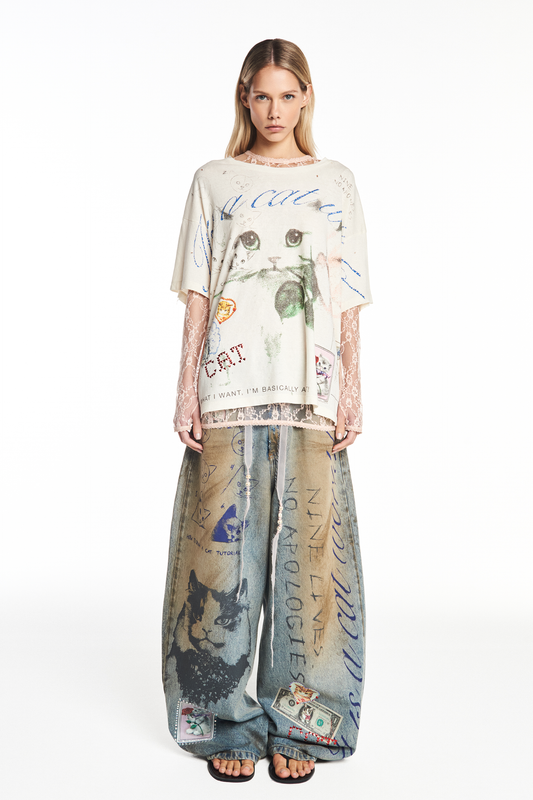 CALÇA JEANS MEOW (8950207480035)