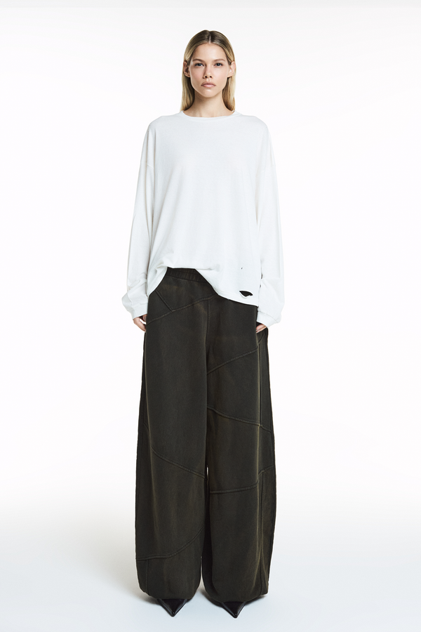 CAMISETA MANGA LONGA DESTROYED OFF WHITE (8838229885155)