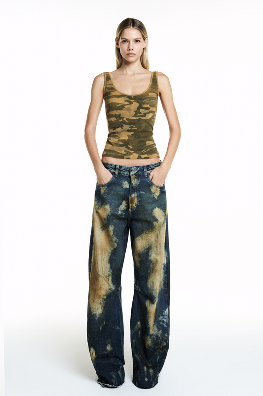 CALÇA JEANS BAGGY MANCHAS (8838238208227)