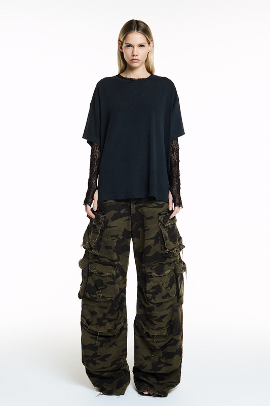 CALÇA CARGO 12 BOLSOS SARJA CAMUFLADA (8838238011619)