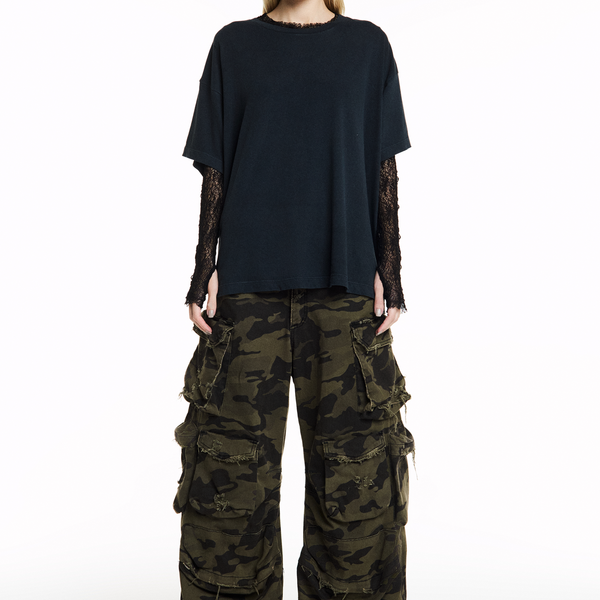 LAGUA GEM SEIRA×LAGUA CAMO CARGO PT CALÇA CARGO 12 BOLSOS SARJA CAMUFLADA – TIG STORE
