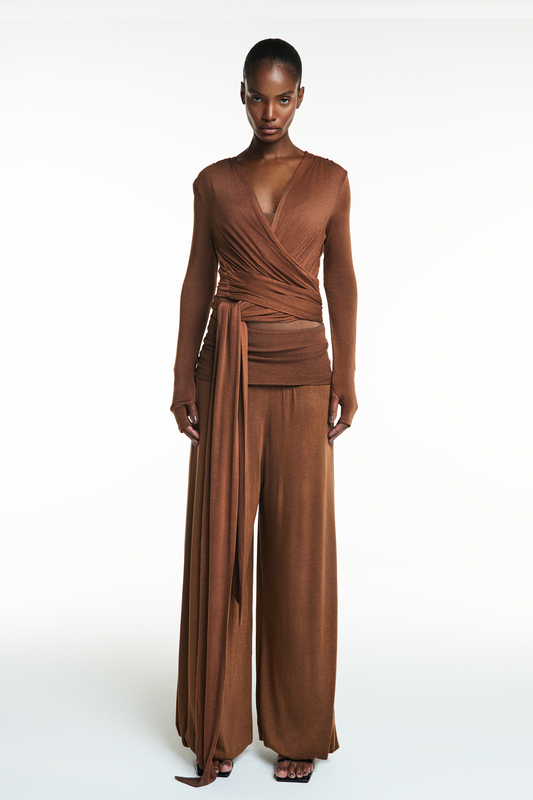 BLUSA CACHECOUER MALHA MARROM (8838226706659)