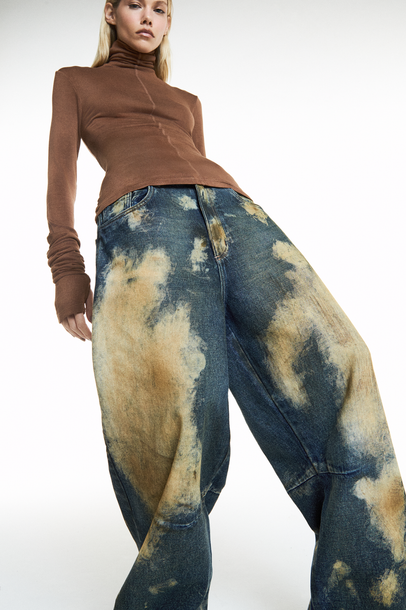 CALÇA JEANS BAGGY MANCHAS (8838238208227)