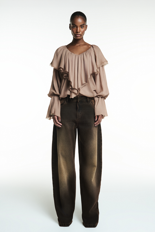 BATA BABADOS ALGODÃO E SEDA BEGE (8838226673891)