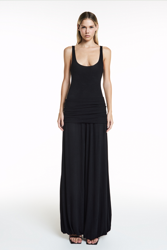 CALÇA ALADIM CÓS DOBRÁVEL MALHA PRETA (8838228213987)